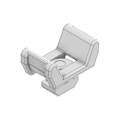 66-120-0 MODULAR SOLUTIONS CABLE TIE DOWNS 1/4 TURN CABLE BLOCK, 25MM, GRAY